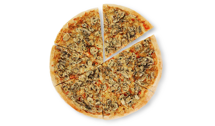 Pizza de champiñones